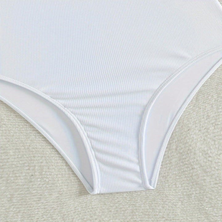 Damen asymmetrischer Einteiler Badeanzug mit Schleifen-Details Drune