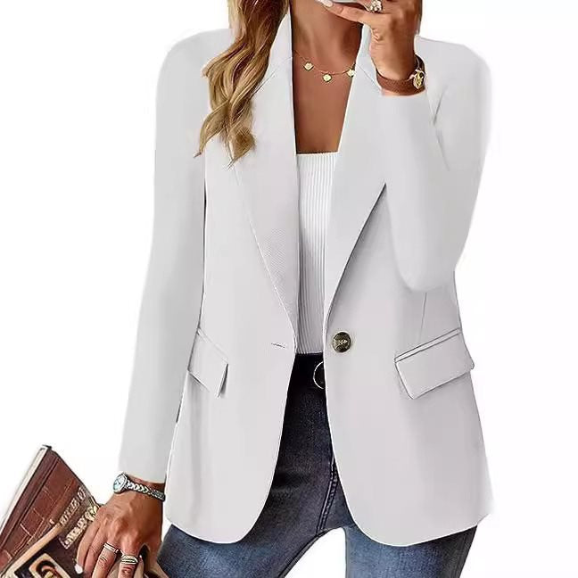 Damen Eleganter Business-Blazer mit tailliertem Schnitt und Struktur Drune