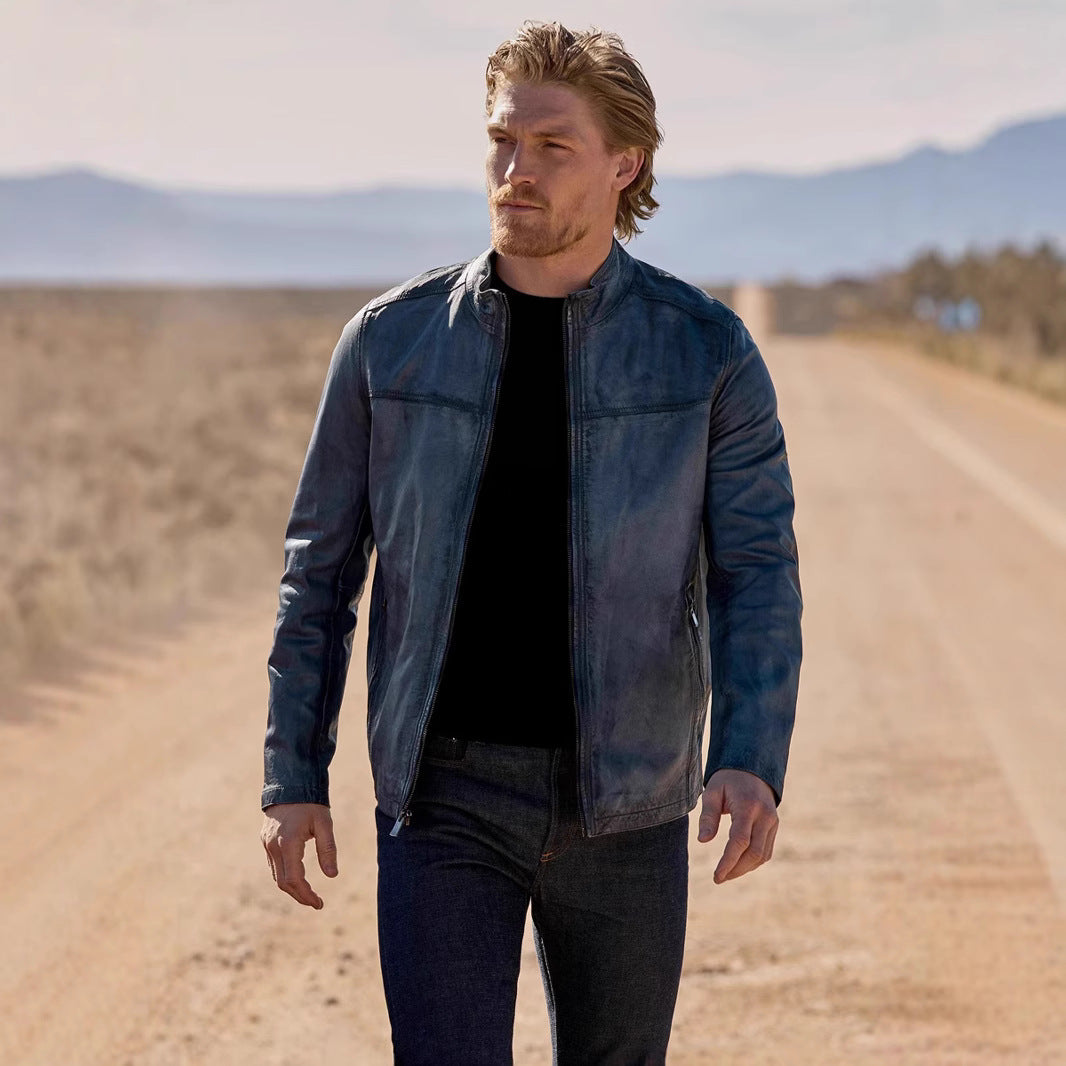 Herren Lederjacke im klassischem Design mit praktischen Taschen Drune