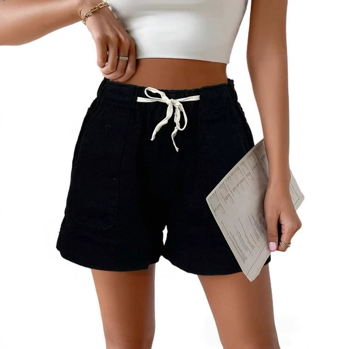 Damen Legere Denim-Shorts mit elastischem Bund Drune