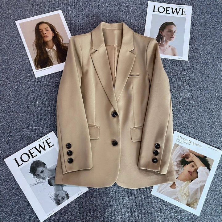 Damen Eleganter Blazer mit modischem Schnitt und dekorativen Knöpfen Drune