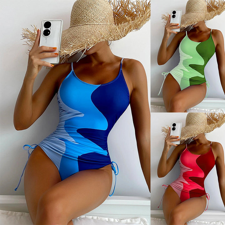 Damen Einteiler-Badeanzug mit verspielten Cut-Outs und floralem Design Drune