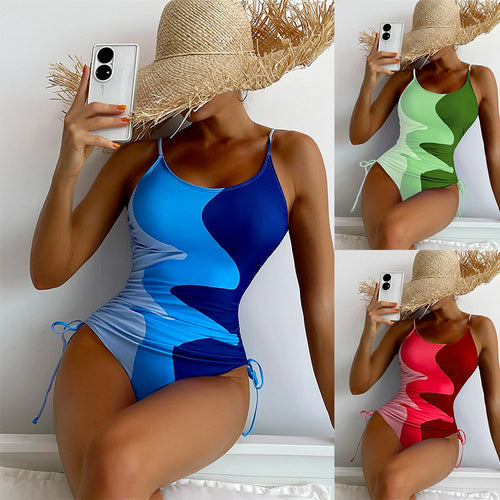 Damen Einteiler-Badeanzug mit verspielten Cut-Outs und floralem Design Drune