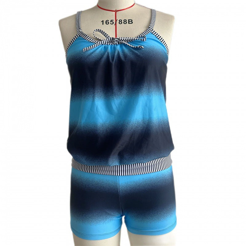 Damen Bikinioberteil mit lässigem Schnitt und kurzen Hosen Drune