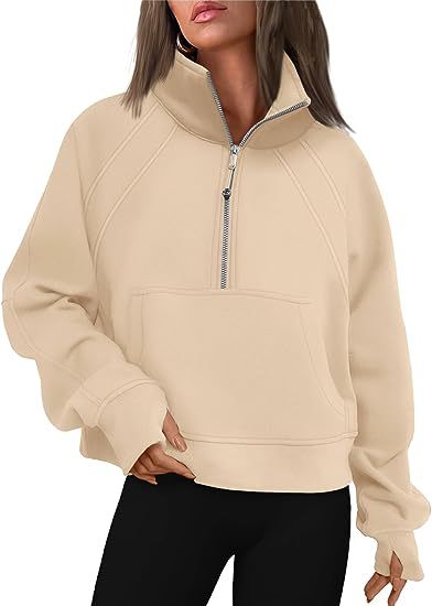 Damen stylischer Half-Zip Sweatshirt Drune