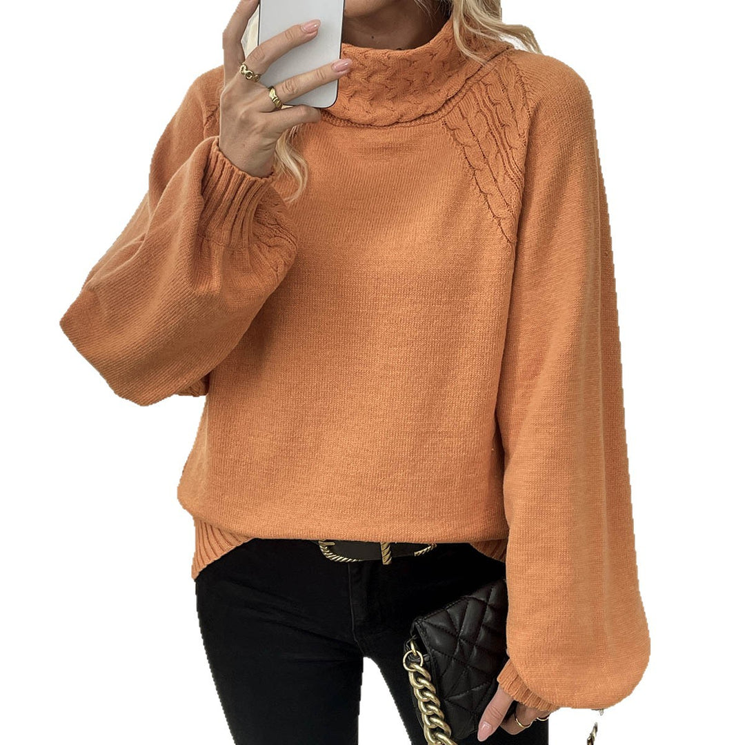 Damen Pullover mit rollkragen und strukturiertem Zopfdesign Drune