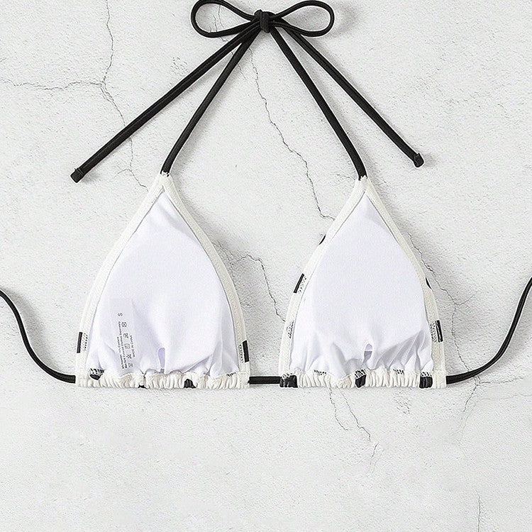 Damen Triangel-Bikinioberteil mit lässigen Bindebändern Drune