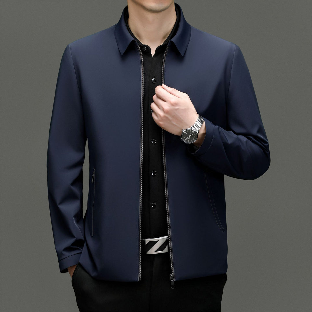 Herren leichte Funktionsjacke mit modischem Stehkragen Drune