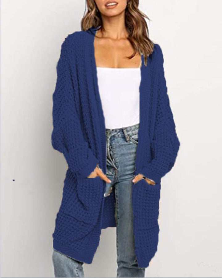 Damen Großer Strickcardigan mit weitem Schnitt und tiefen Taschen Drune