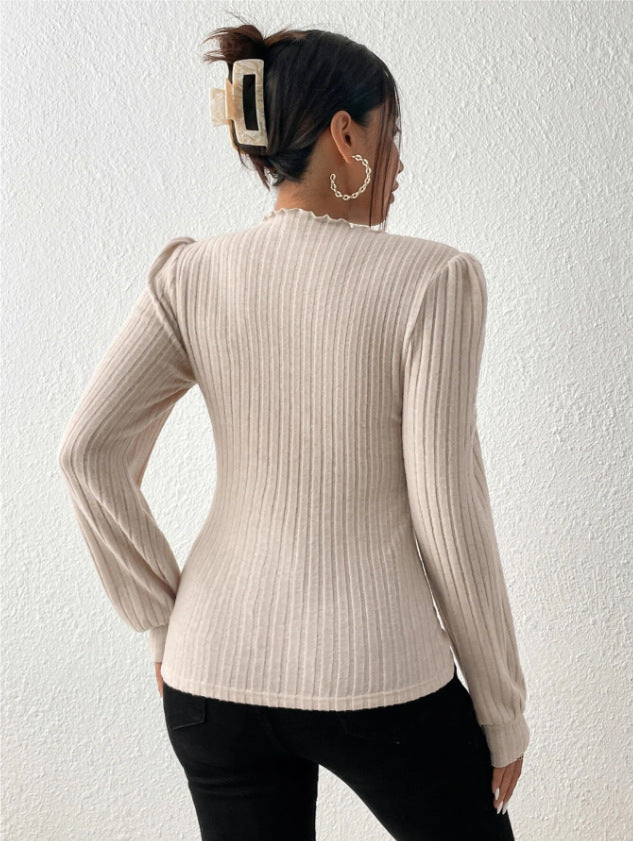 Drune CozyKnit geschopptes Rollkragenlangarm-Sweater