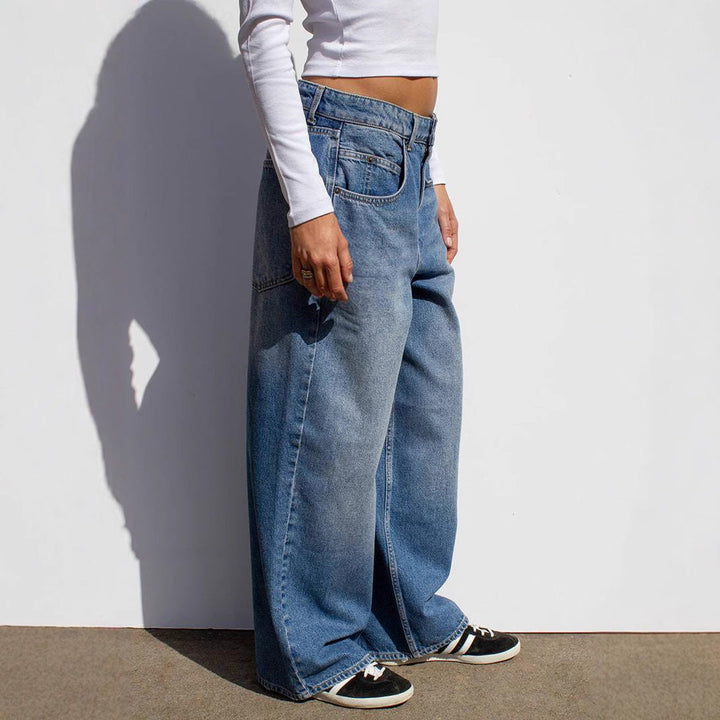 Damen Weit geschnittene Jeans im lässigen Oversized-Stil Drune