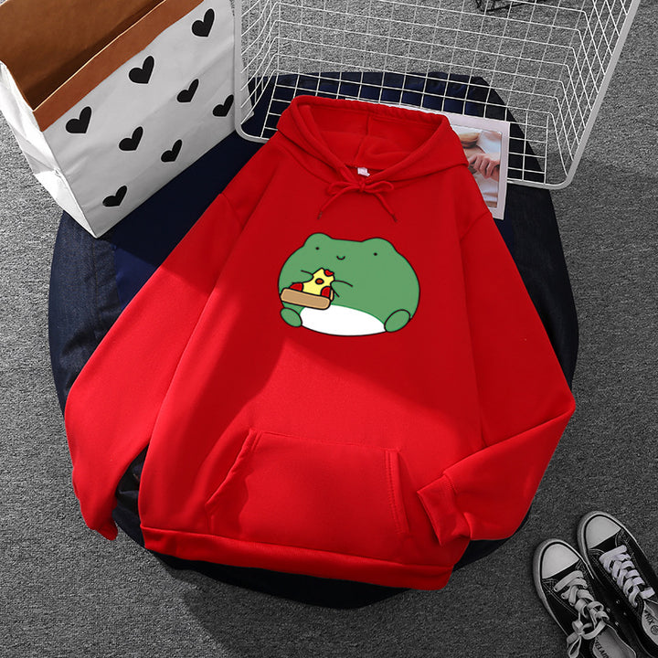 Damen Kuscheliger Hoodie mit einzigartigem Froschdesign Drune