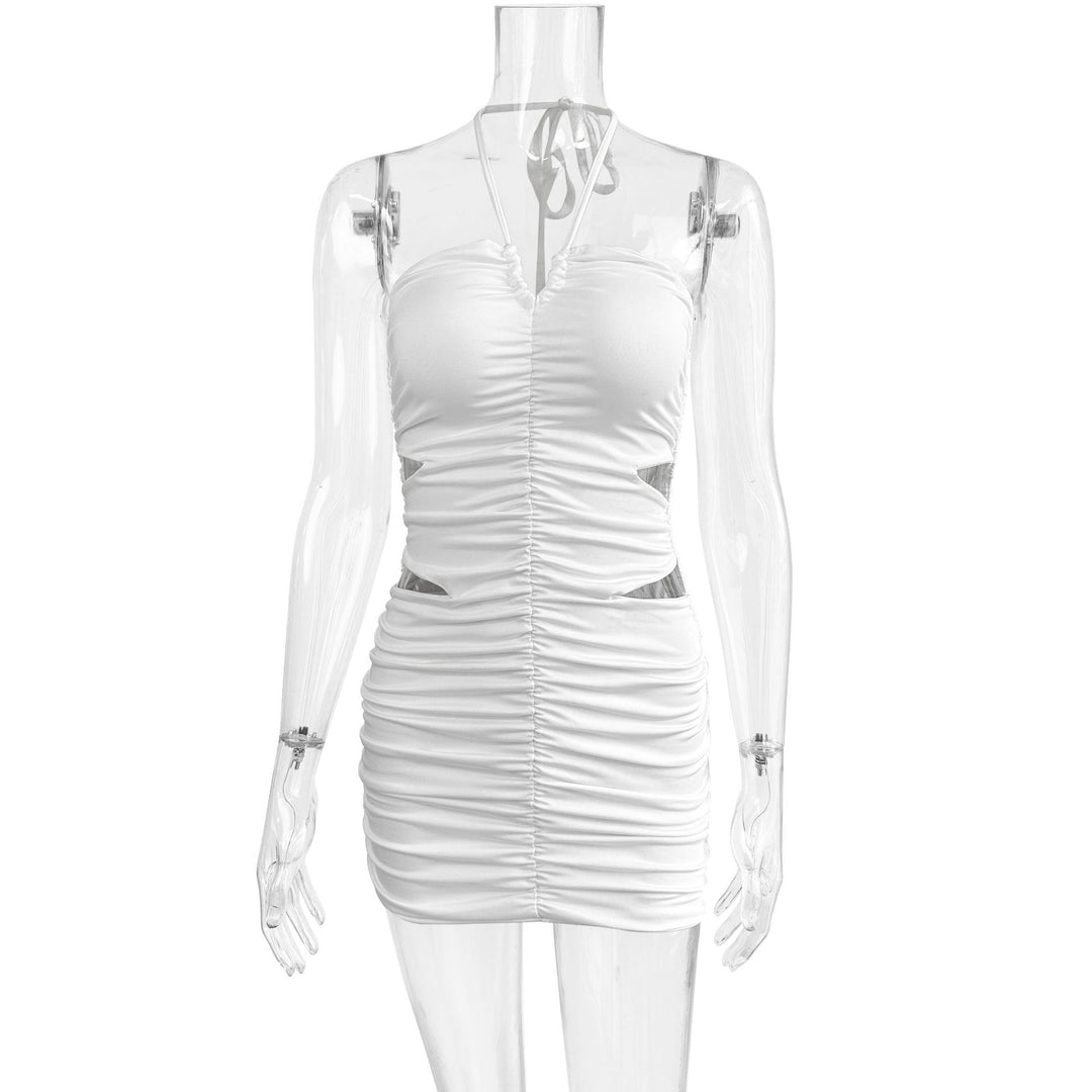 Damen Sexy Minikleid mit cut-out Details und gerafftem Design Drune