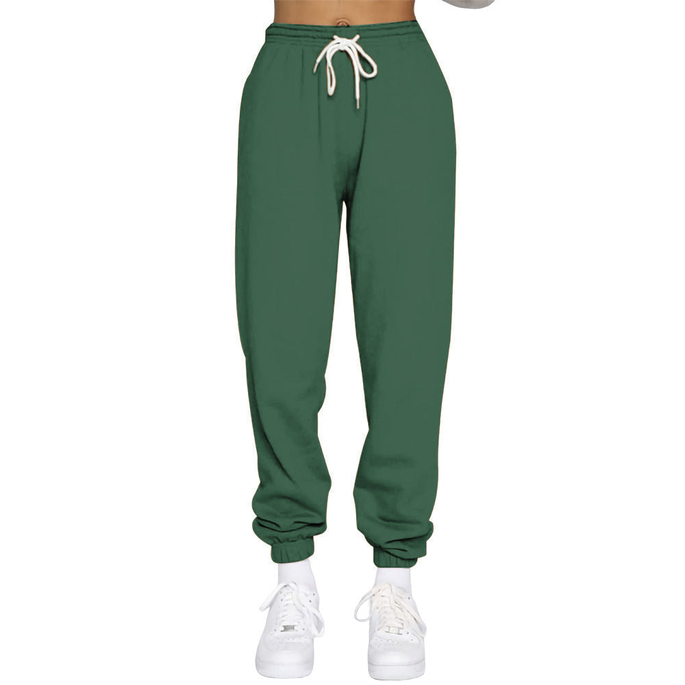 Damen Komfortable Jogginghose mit verstellbarem Bund und elastischen Bündchen Drune