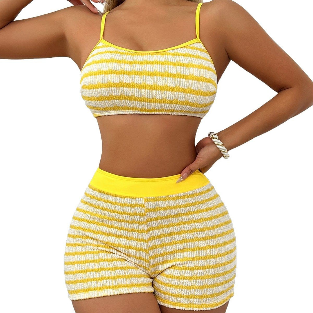 Damen Cropped Top und Shorts Set Drune