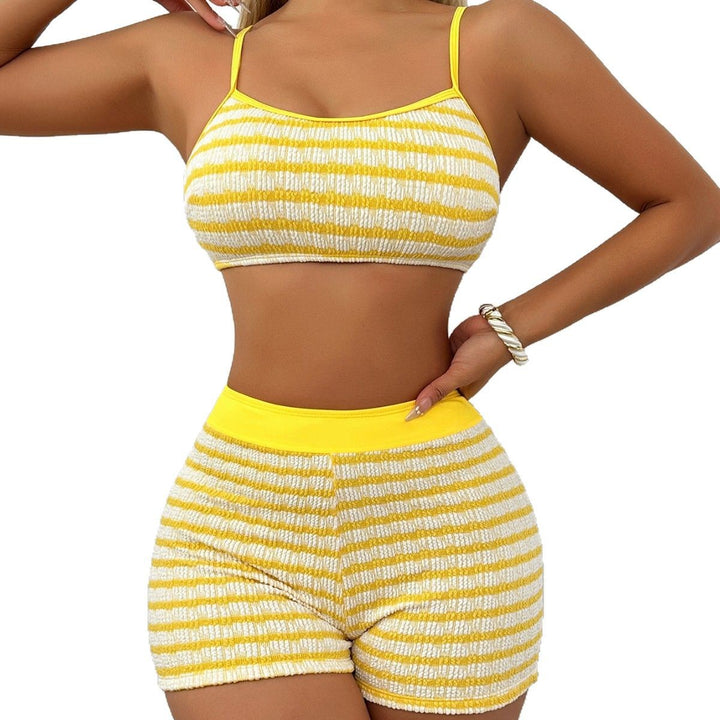 Damen Cropped Top und Shorts Set Drune