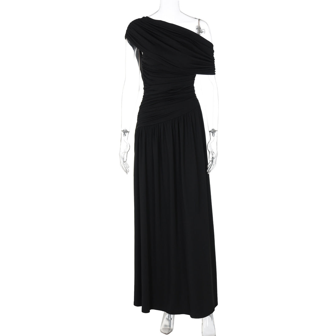 Damen Elegantes Wickel-Maxikleid mit asymmetrischem Schnitt und hochwertigem Jersey Drune