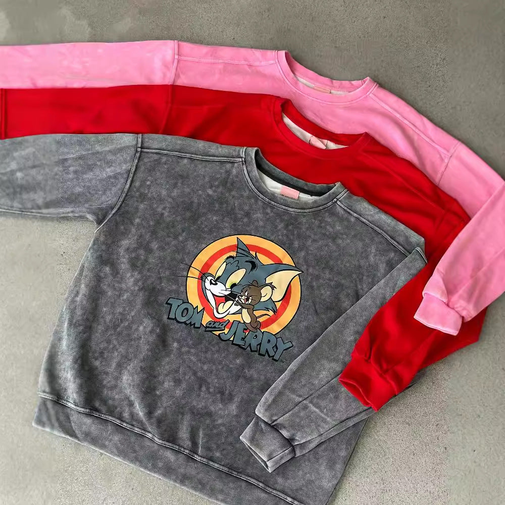 Damen lässiger Kapuzenpullover mit einzigartigem Cartoon-Design Drune