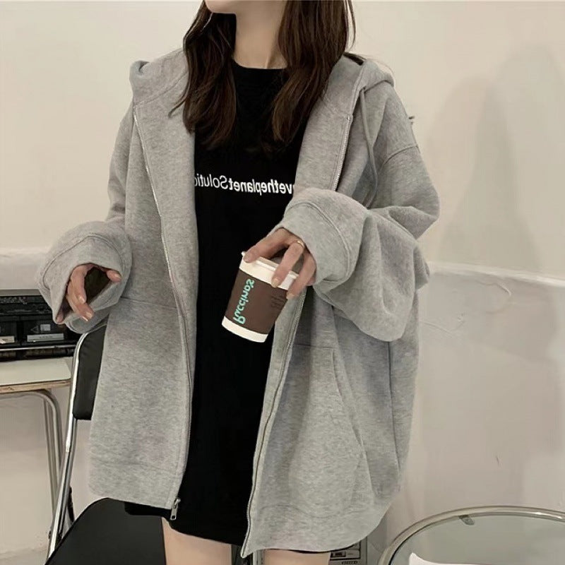 Damen Oversized Zip-Hoodie mit lässigem Schnitt Drune