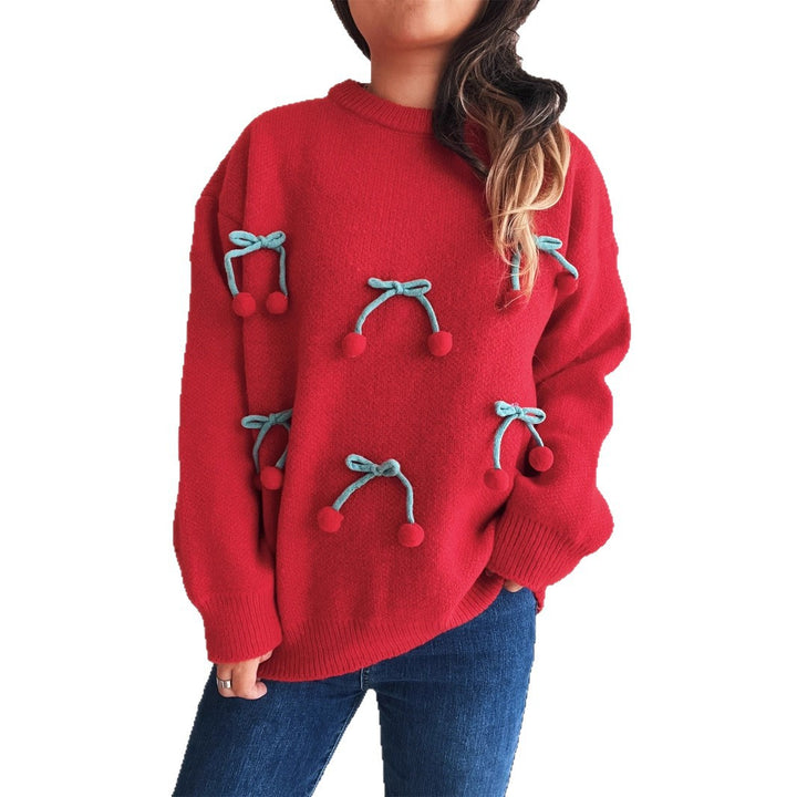 Damen Kuscheliger Pullover mit verspielten Quasten Drune