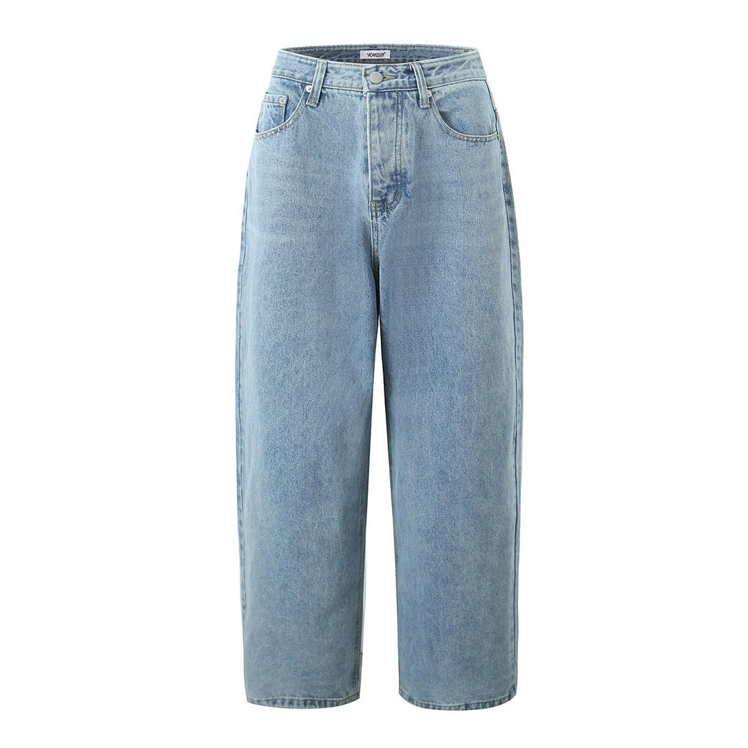 Damen Weite Jeans mit hohem Bund und lässigem Schnitt Drune