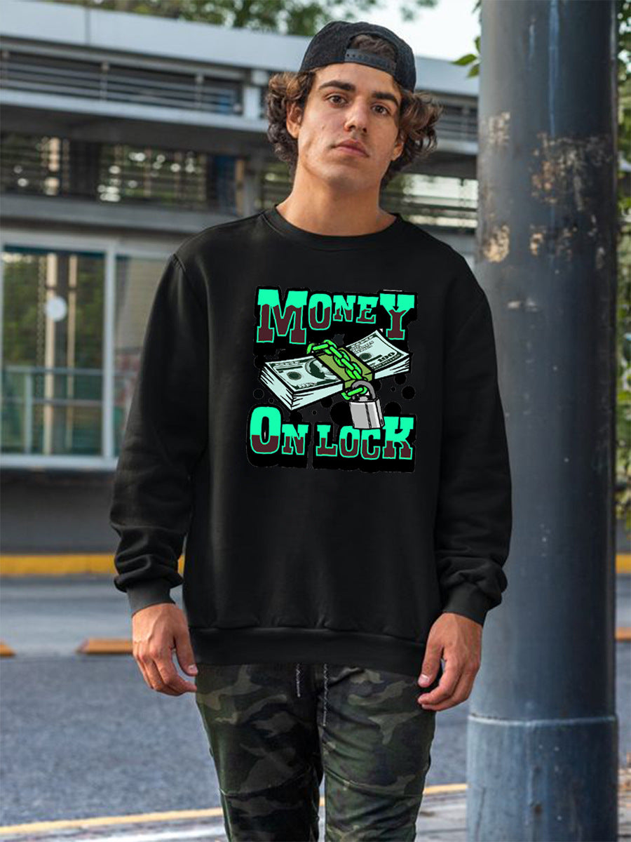 Damen lässiger Pullover mit kreativem Geldmotiv Drune