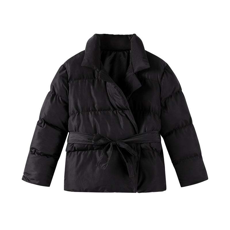 Damen Moderne Steppjacke mit Taillengürtel Drune