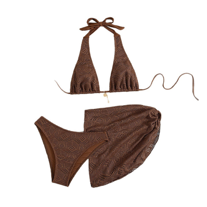 Damen Häkel-Bikini-Set mit schickem Rock Drune