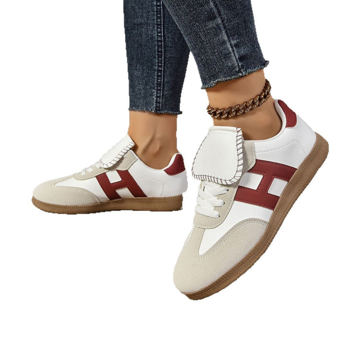 Damen Modische Sneakers mit eleganter Klappenakzent und rutschfester Sohle Drune