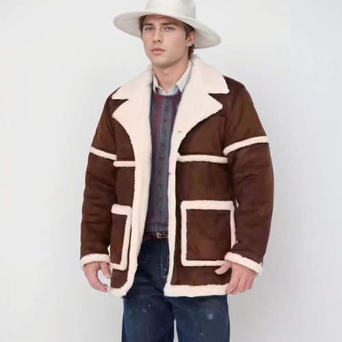 Herren Lässige und gefütterte Outdoor-Jacke mit großen Taschen Drune