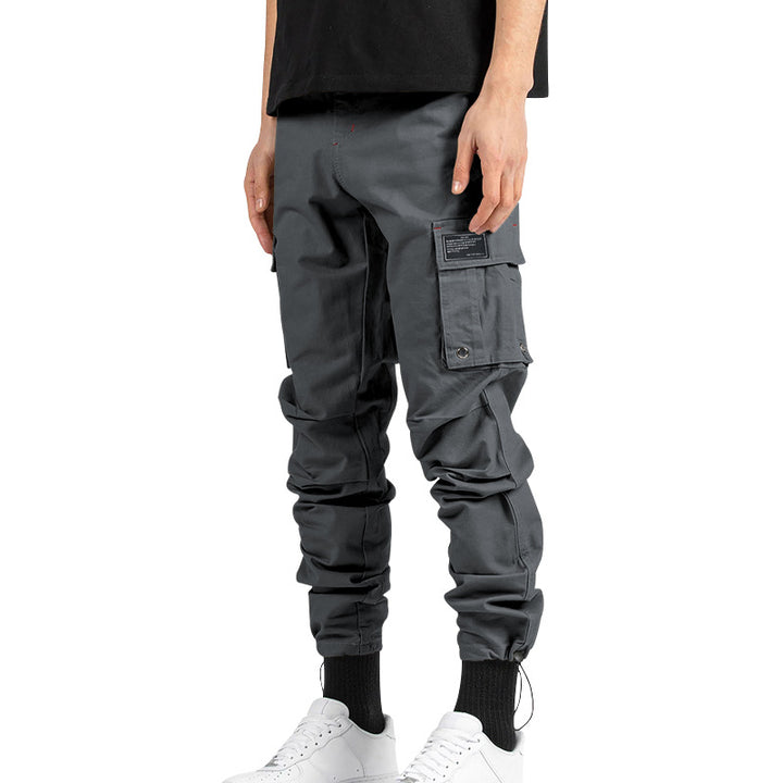Herren nan urban-utility Cargo-Joggerhose mit verstärkten Klappentaschen, D-Ring-Details und elastischem Knöchelabschluss Drune
