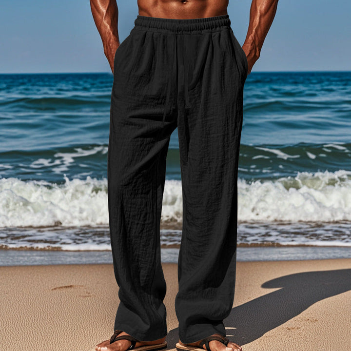 Herren Lässige Strandhose mit elastischem Bund und praktischen Seitentaschen Drune