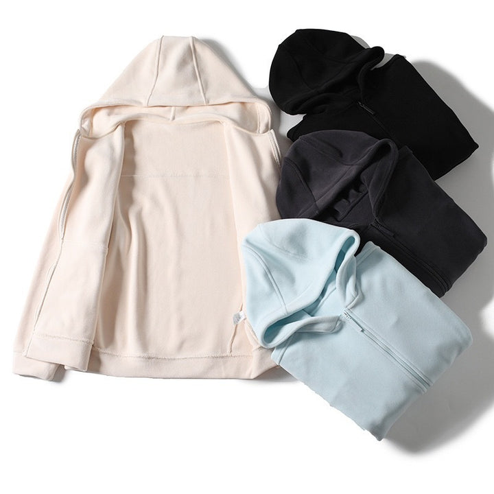 Damen Fleece-Hoodie mit durchgehendem Reißverschluss und Kängurutaschen Drune