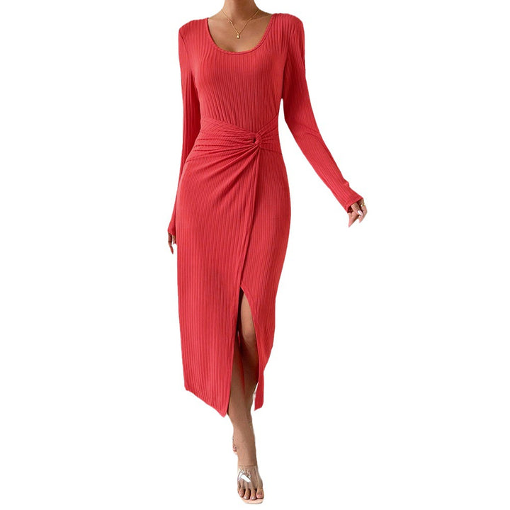 Damen Maxikleid mit elegantem Wickeldesign und seitlichem Schlitz Drune