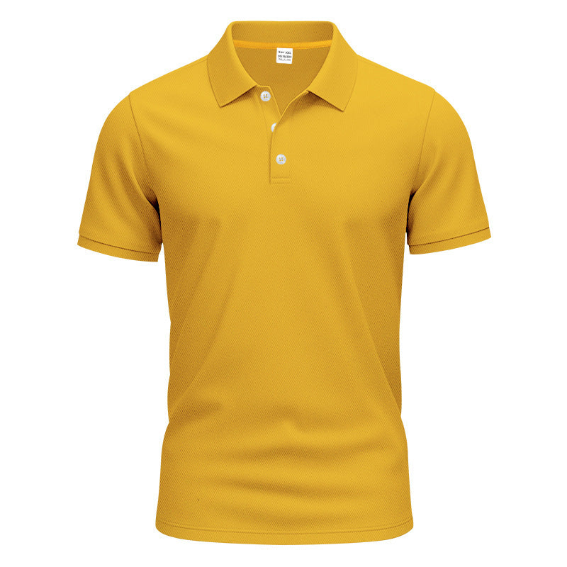Herren nan Polokragen-Shirt mit schlanker Passform, atmungsaktiver Meshstruktur und flacher Zwei-Knopfleiste Drune