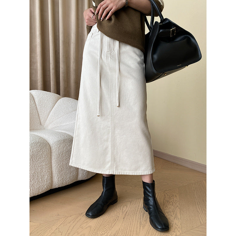 Damen Modischer Maxirock mit eleganten Stretch-Details Drune