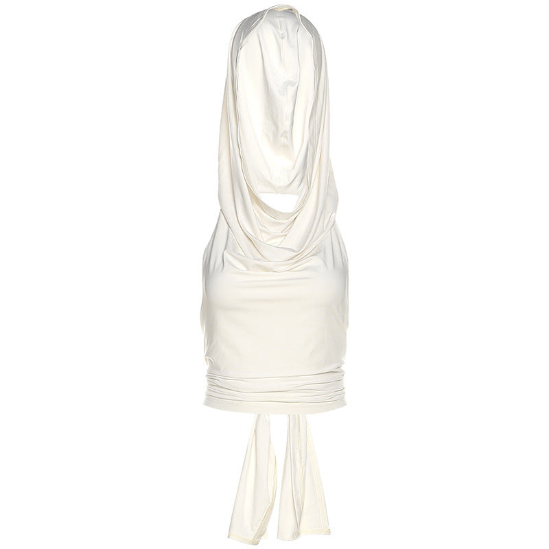 Damen elegantes Top mit innovativem Kapuzendesign Drune