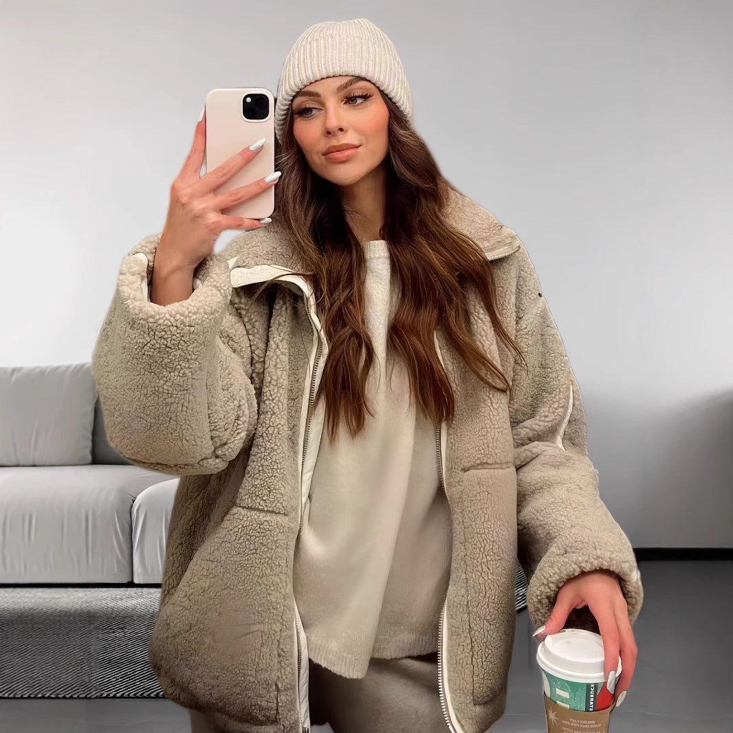 Damen gemütliche Fleecejacke Drune