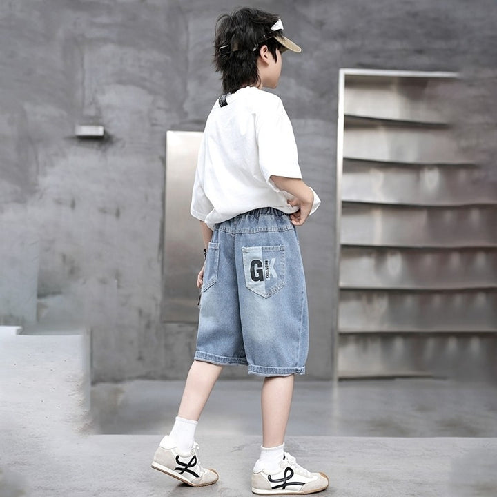 Jungen Denim-Cargo-Shorts mit einzigartigem Design Drune