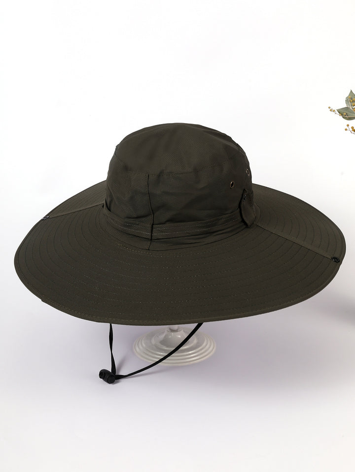 Damen Sonnenhut mit breiter Krempe und verstellbarem Kinnband Drune
