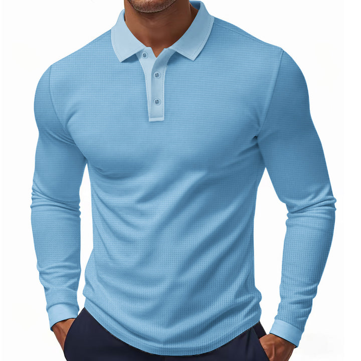 Herren Poloshirt mit strukturiertem Design und modernen Knopfdetails Drune