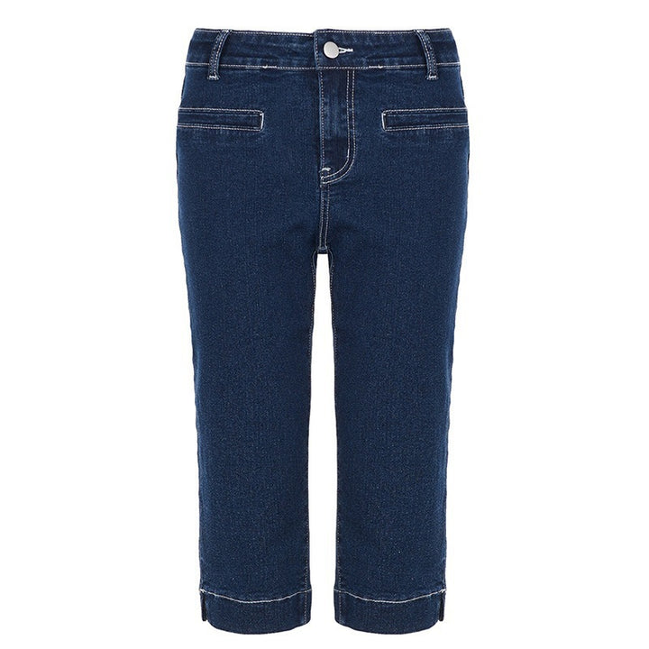 Damen klassische Jeans im Komfortschnitt mit turn-up Saum Drune