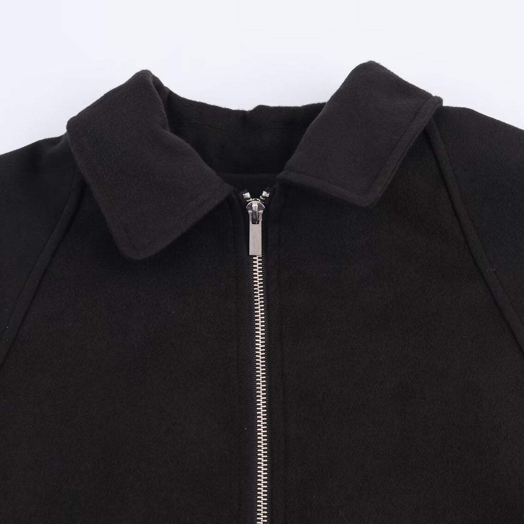 Damen modische oversized Jacke mit lässigem Schnitt und praktischem Reißverschluss Drune