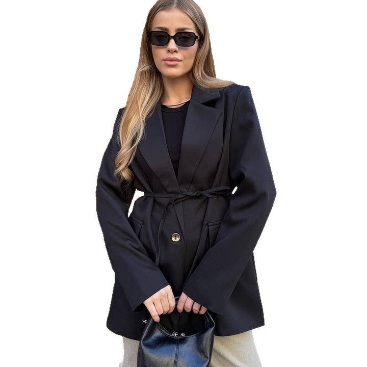 Damen modischer Blazer mit Gürtel Drune