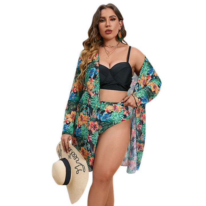Damen Bikiniset mit floralem Overlayer Drune