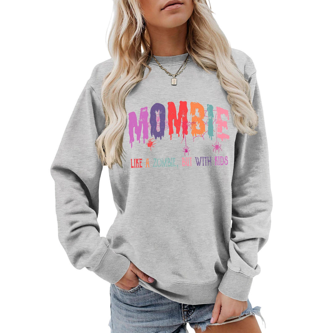 Damen Sweatshirt mit kreativem Zombie-Motiv Drune