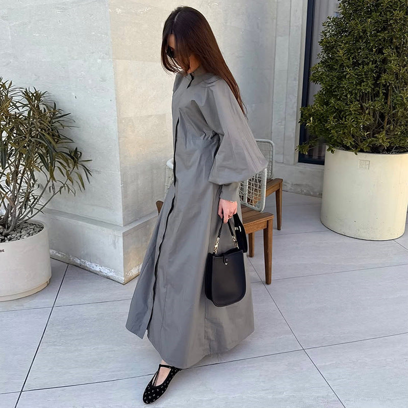 Damen Oversize-Hemdblusenkleid Drune