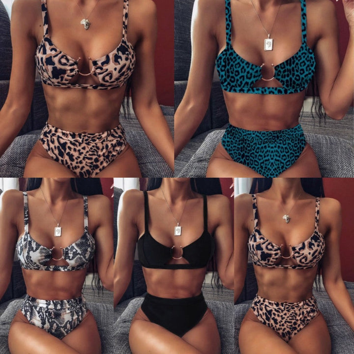 Damen Hochgeschnittener Bikini Drune