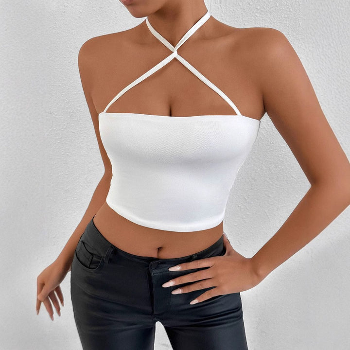 Damen Crop-Top mit raffiniertem Kreuzträger-Design Drune