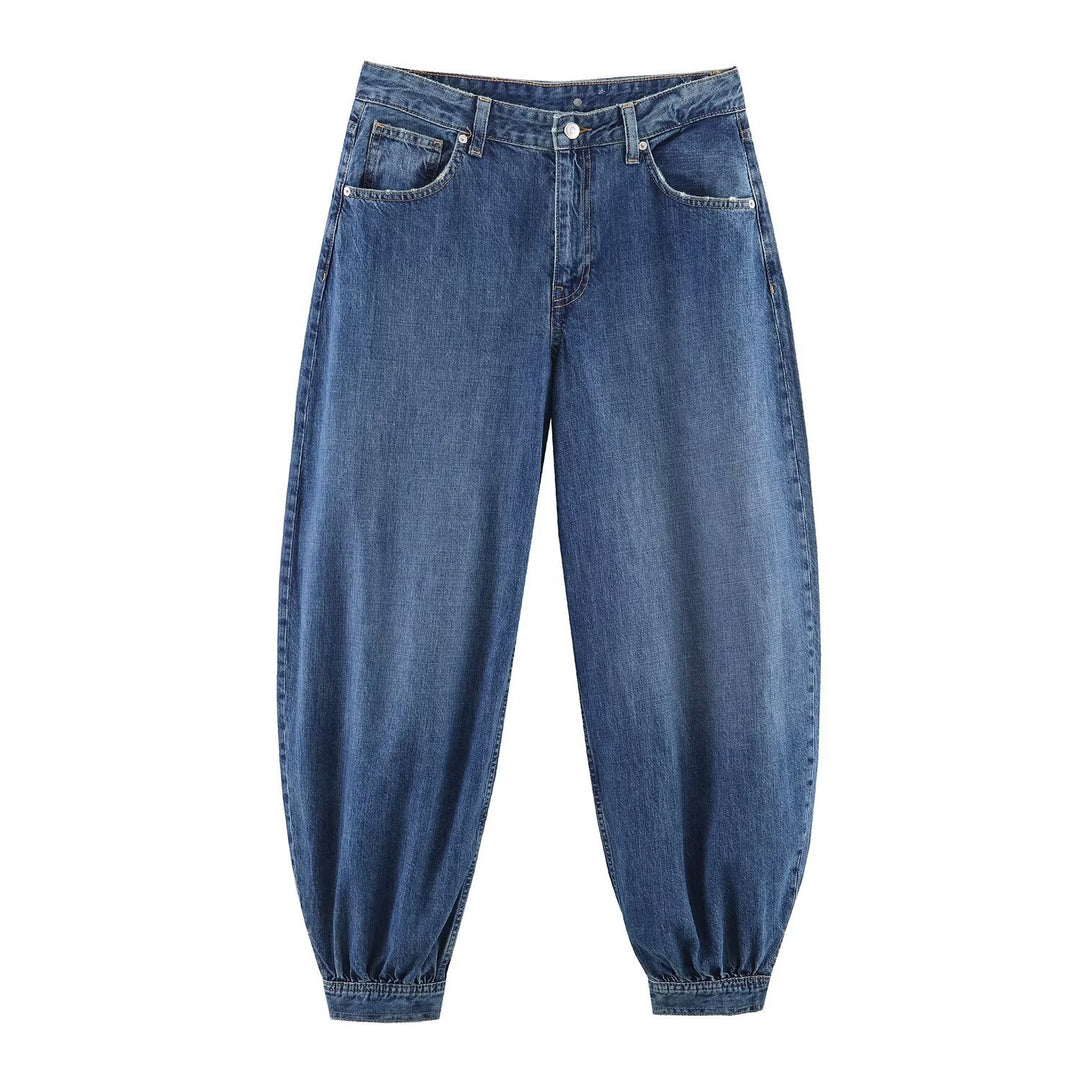 Damen Tapered Jeans mit elastischem Bündchen und bequemer Passform Drune